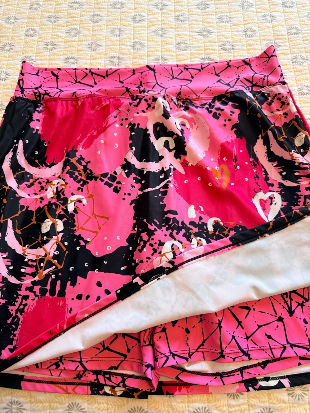 Women’s Pink Abstract Print Skort
